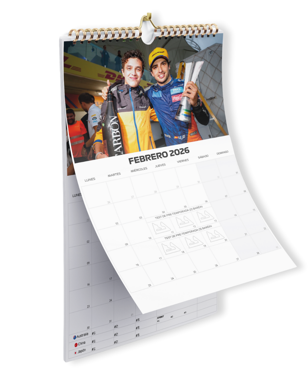 Calendario F1 2026 - Carlos Sainz Edition