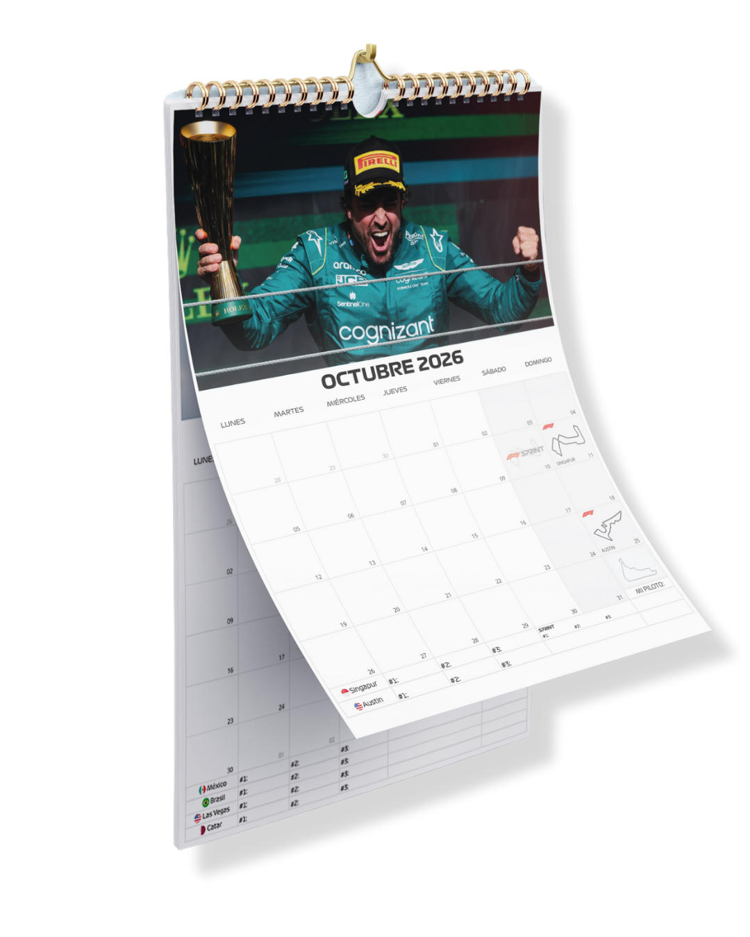 Calendario F1 2026 - Fernando Alonso Edition