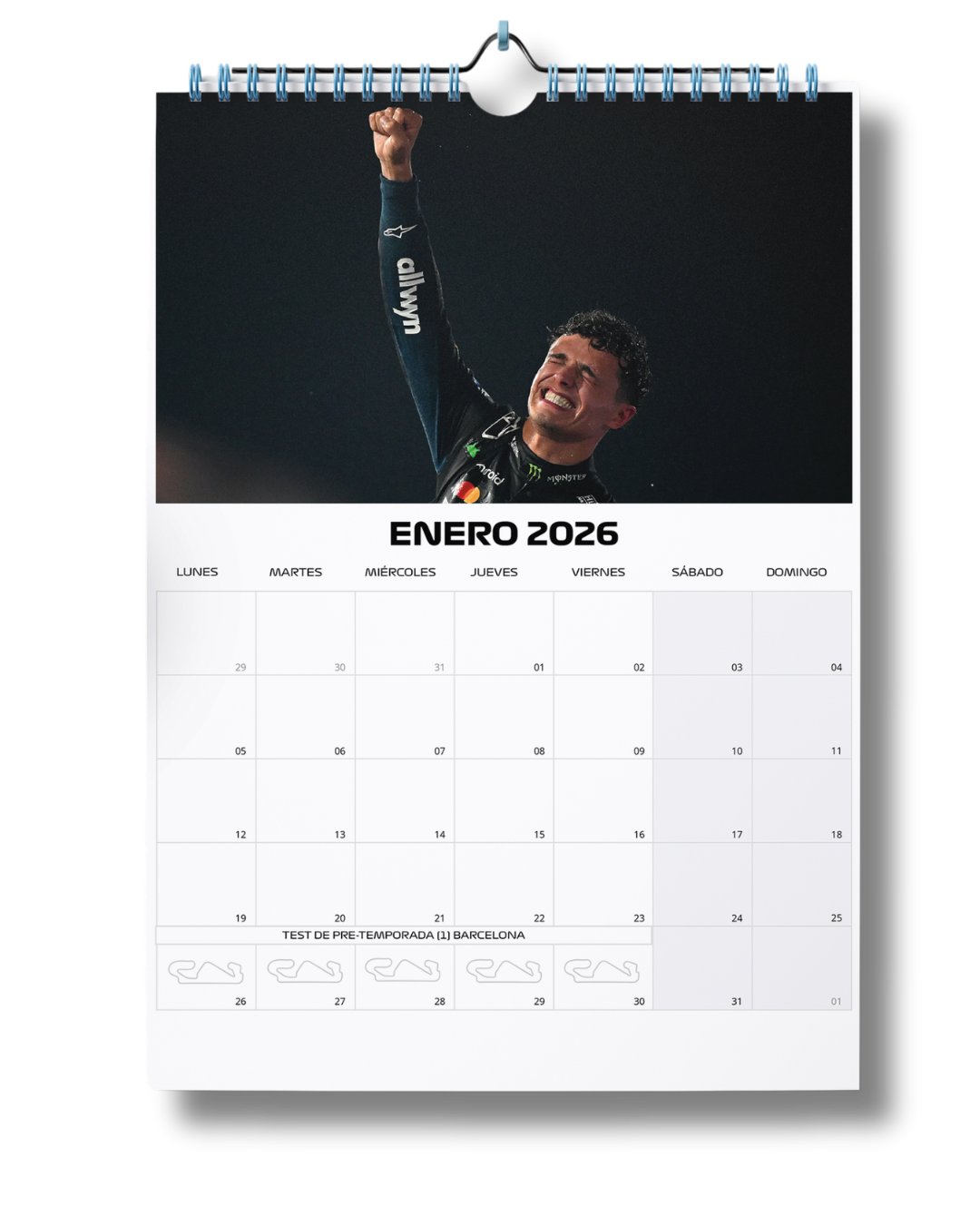 Calendario F1 2026 - Lando Norris Edition